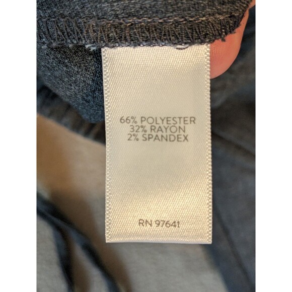 J Jill Pants Women Gray Drawstring Waist Straight Leg Stretch Pockets Sz M - Picture 4 of 7